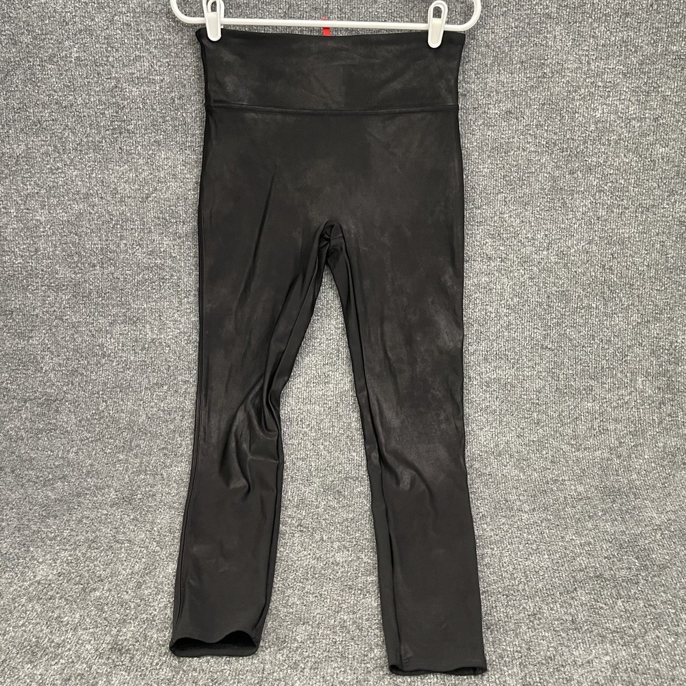 Spanx Faux Leather Leggings Womens Size XL Black